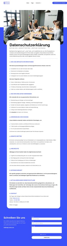 Datenschutz und Privatsphäre CSS-Vorlagen