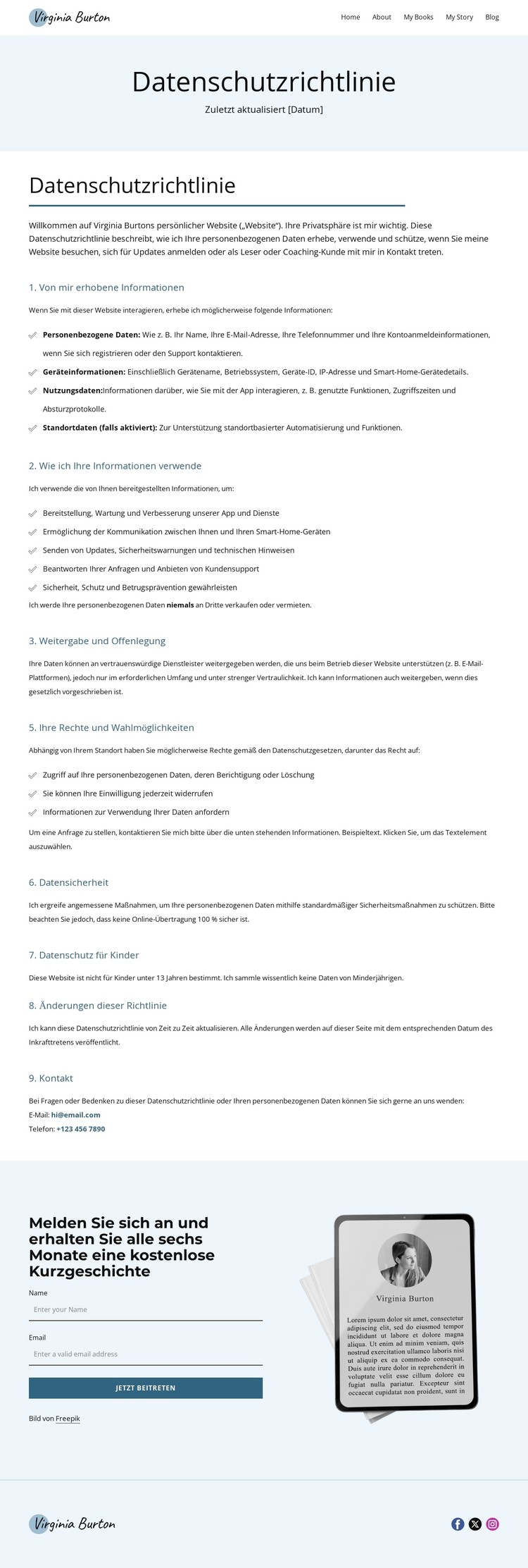 Wie ich Ihre Daten schütze CSS-Vorlage