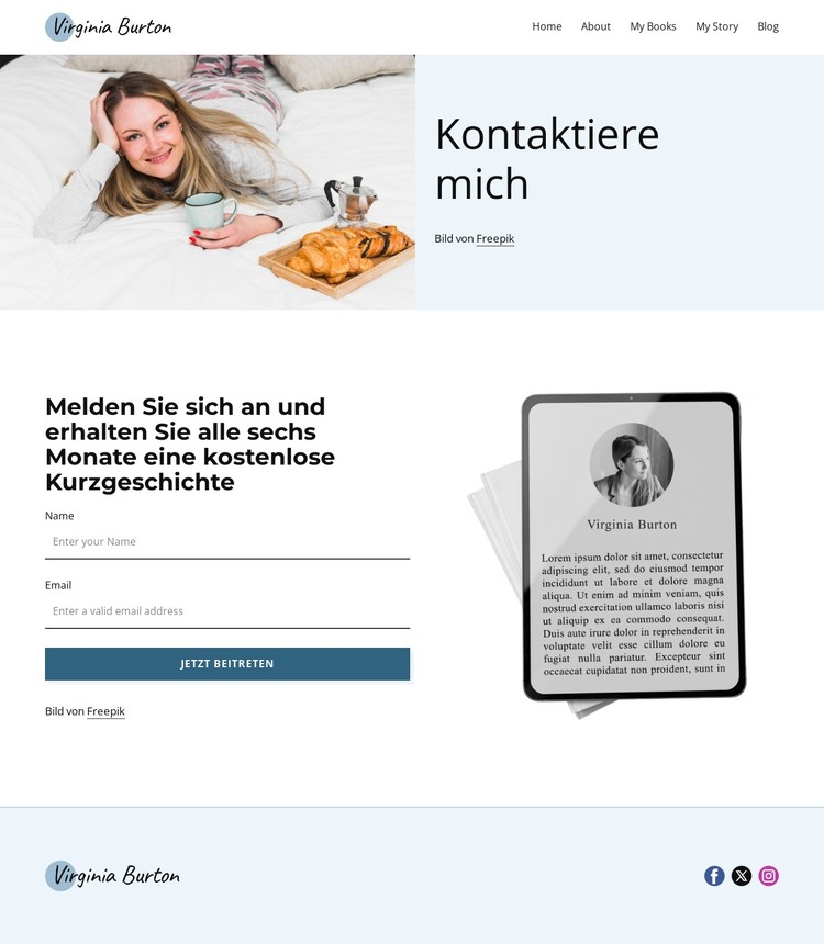 Kurzgeschichten erhalten HTML-Vorlage