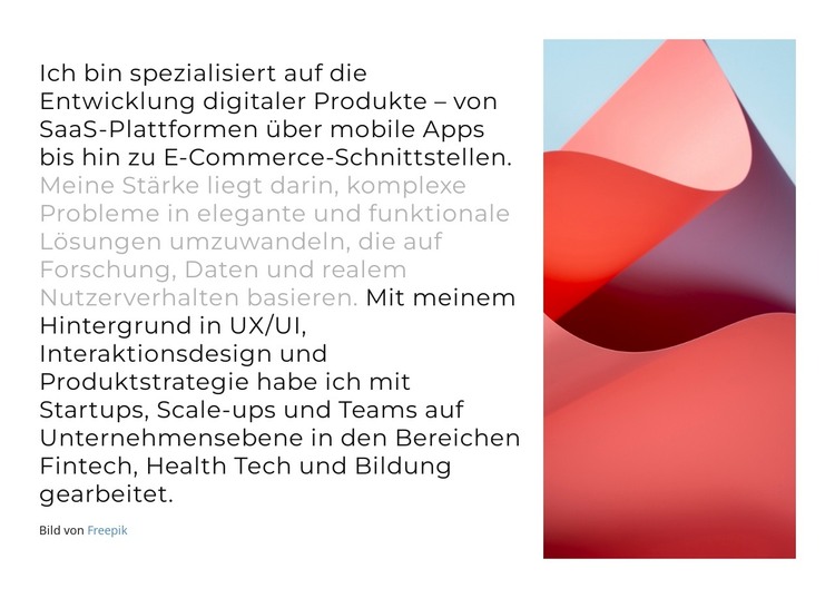 Design mit Zweck HTML-Vorlage