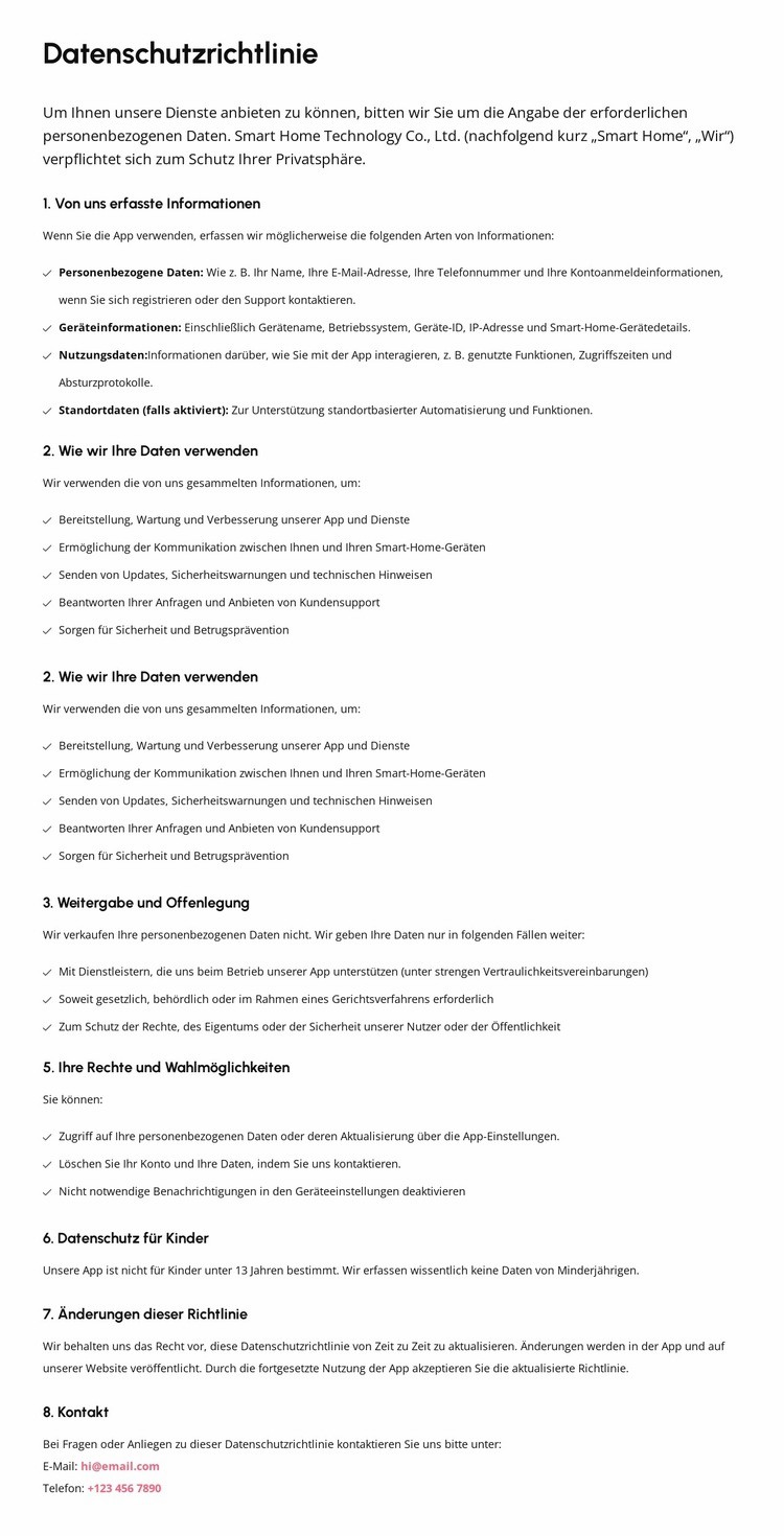 Vertrauen beginnt mit Transparenz Website design