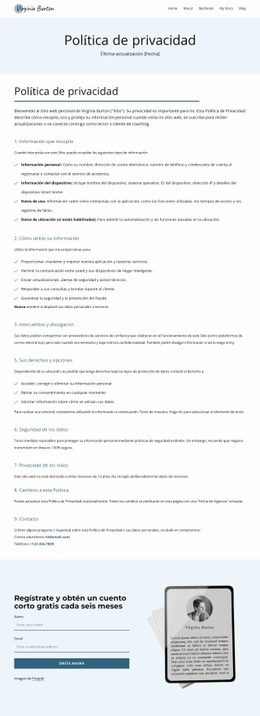 Cómo Protejo Tus Datos: Maqueta De Sitio Web Sencilla