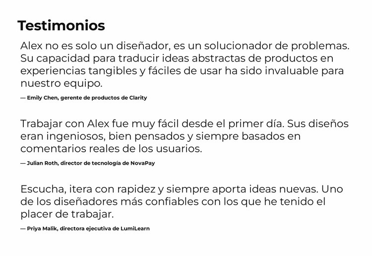 Diseño inteligente, resultados claros Página de destino