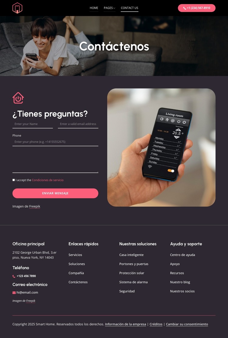 Si tienes preguntas Plantilla HTML