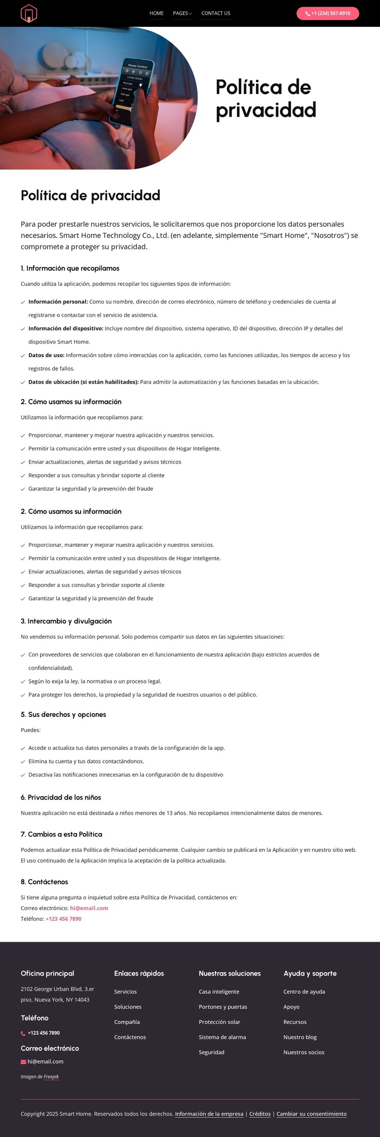 Vida inteligente, datos seguros Tema de WordPress