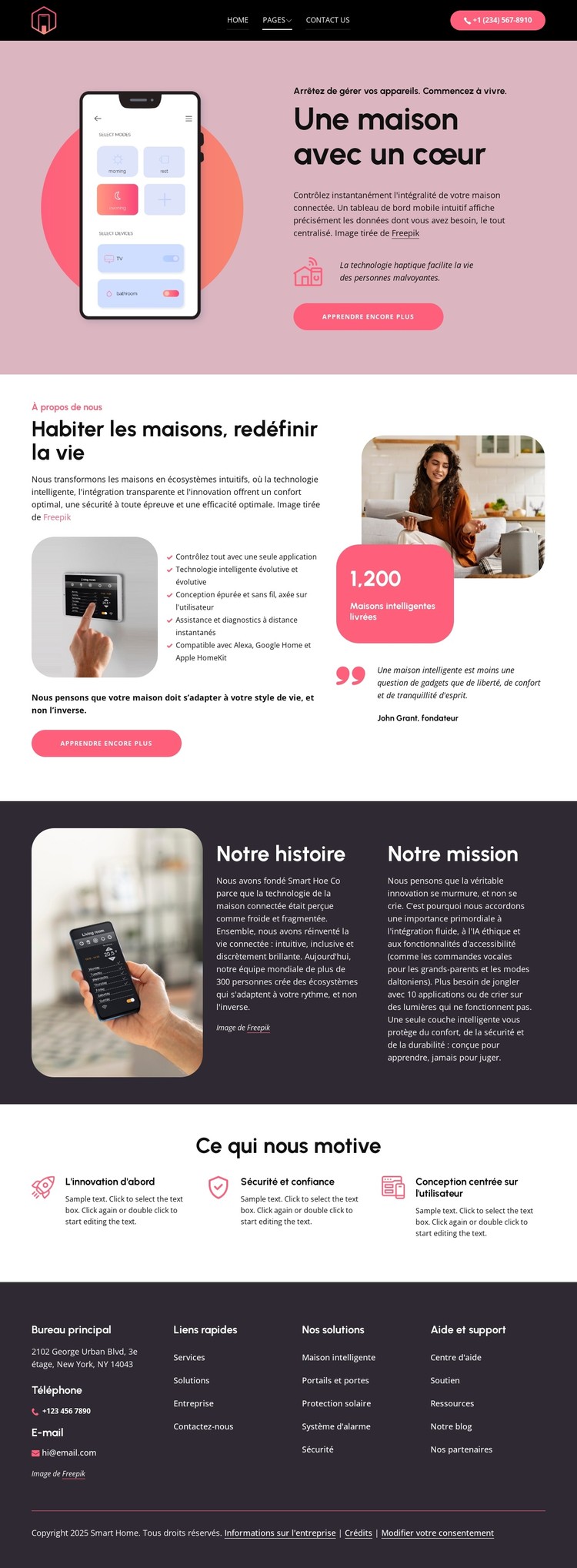 Une vie harmonieuse commence ici Modèle CSS