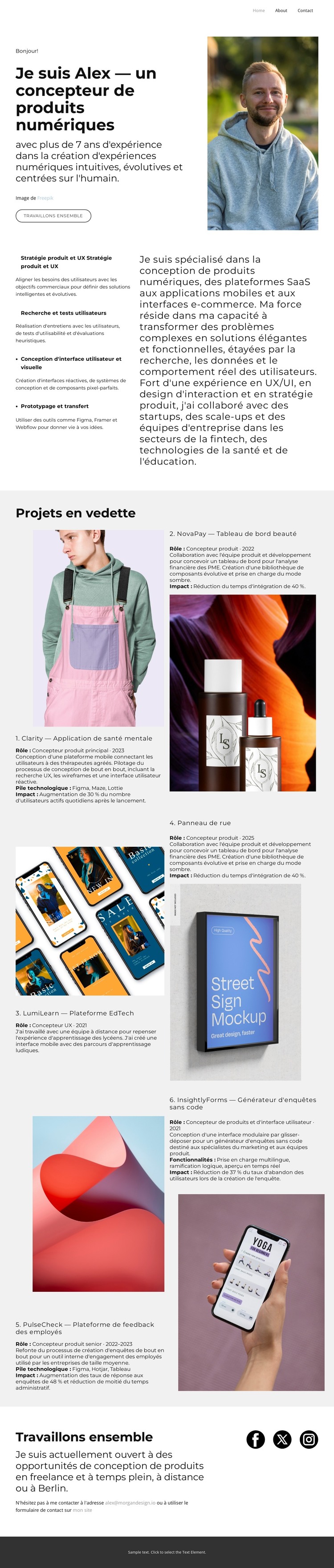 Pixel parfait à chaque fois Modèle HTML