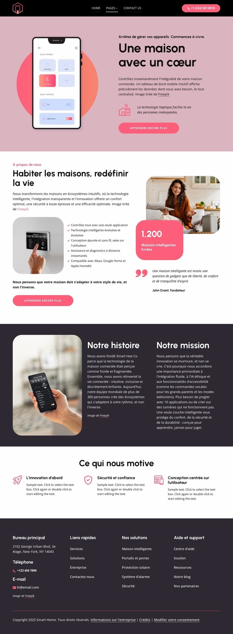 Une vie harmonieuse commence ici Modèle