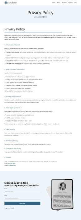 How I protect your data - Html Code Example by Nicepage