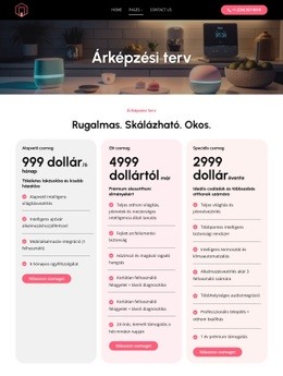 Rugalmas árképzési tervek HTML Sablonok