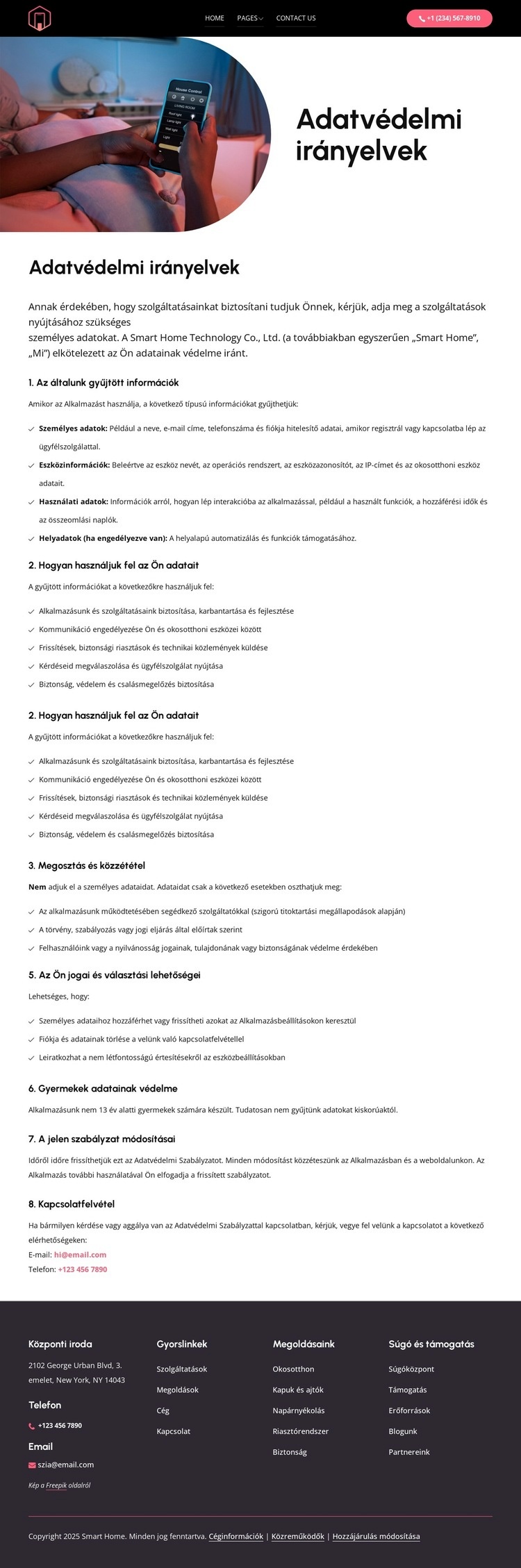 Okos élet, biztonságos adatok Sablon