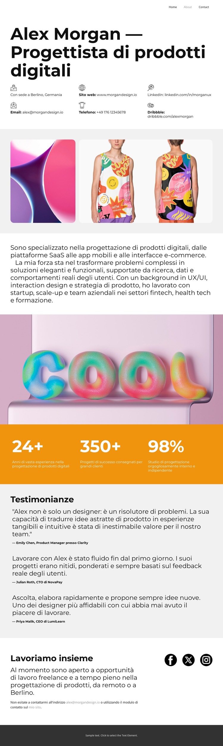 Dal concetto al lancio Modello di sito Web