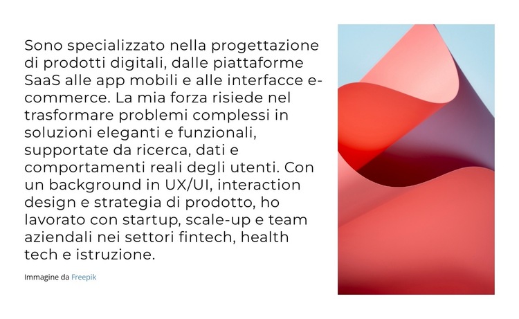 Progettare con uno scopo Modello di sito Web