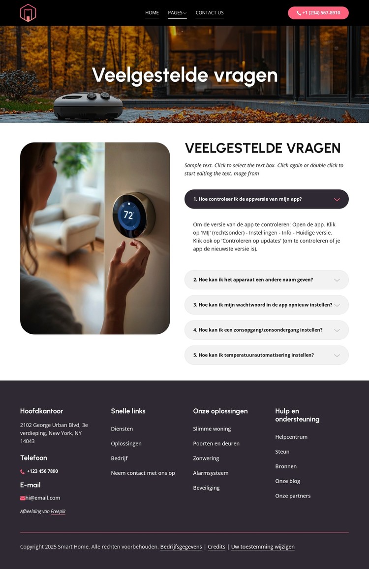 Veelgestelde vragen over de Smart Home-app CSS-sjabloon