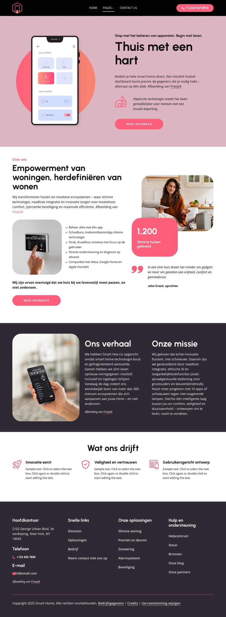 Naadloos leven begint hier CSS-sjabloon