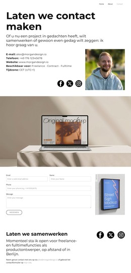 HTML-Pagina Voor Digitaal Ontwerp Dat Presteert