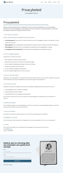 Hoe Ik Uw Gegevens Bescherm - HTML-Sjablooncode