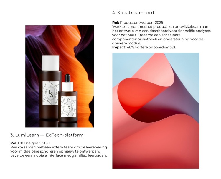 Naadloze gebruikersreizen creëren HTML-sjabloon