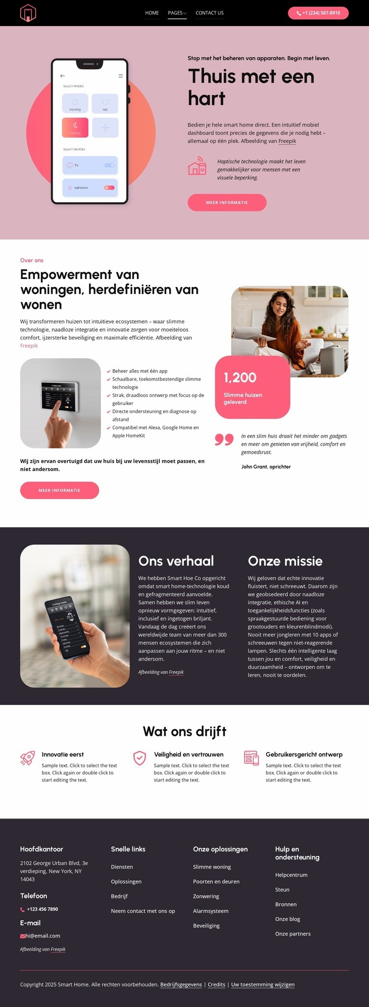 Naadloos leven begint hier Sjabloon