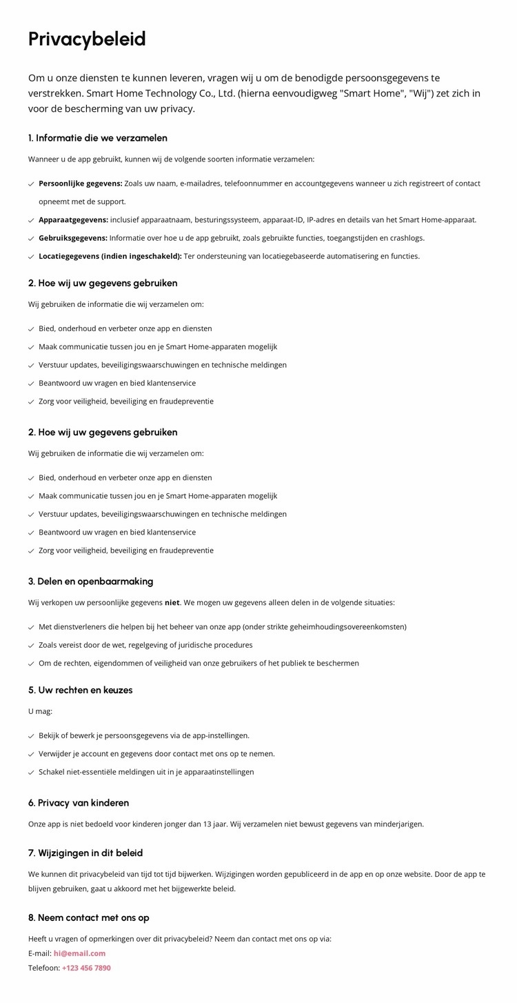 Vertrouwen begint met transparantie Website ontwerp