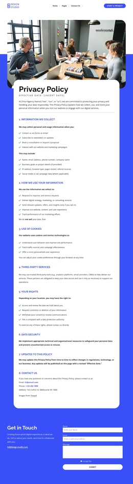 Data Protection And Privacy Policy