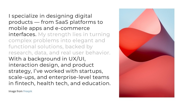 Design with Purpose One Page Template