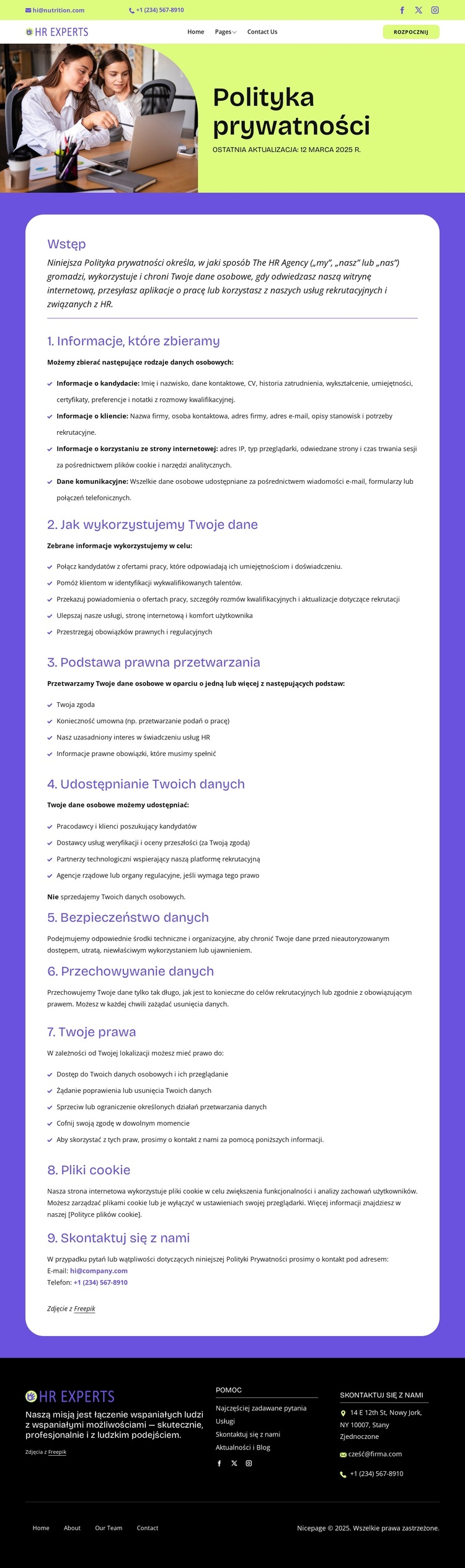 Prywatność, która działa dla Ciebie Motyw WordPress