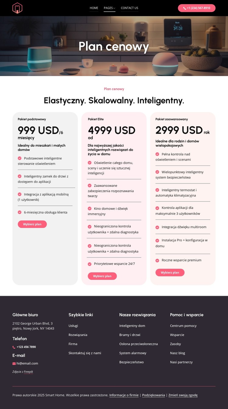 Elastyczne plany cenowe Szablon CSS