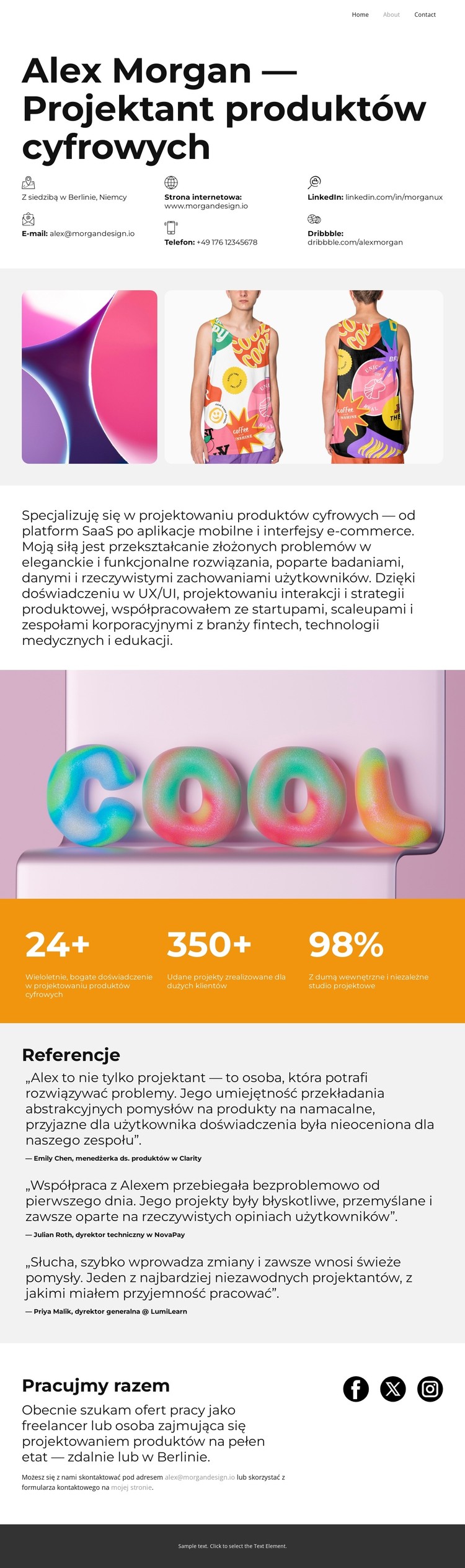 Od koncepcji do premiery Szablon CSS