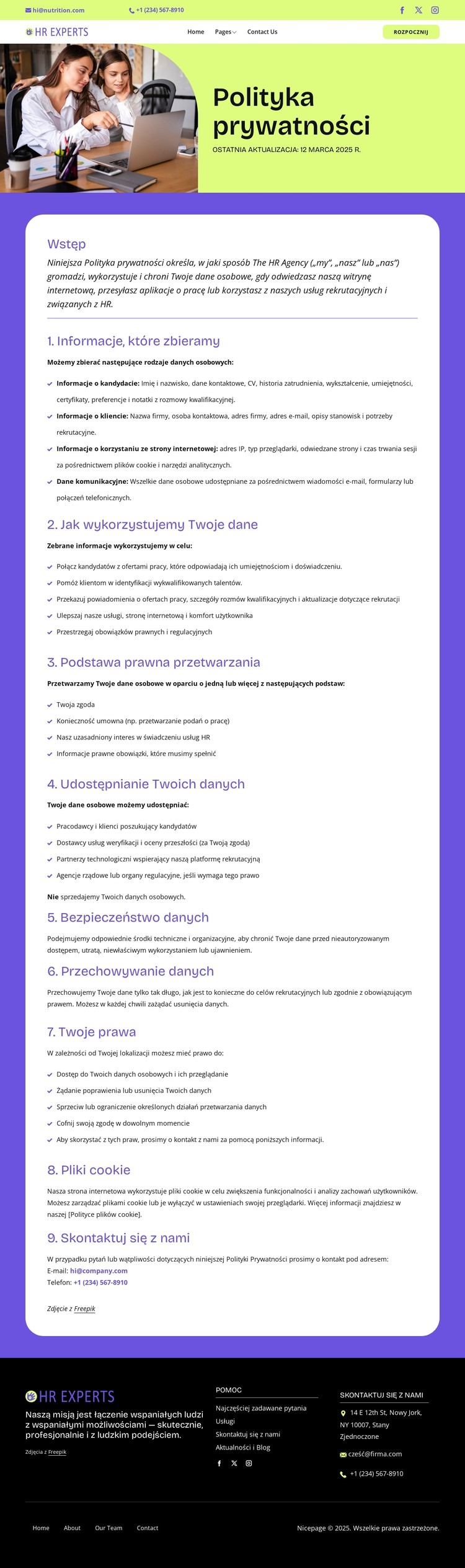 Prywatność, która działa dla Ciebie Szablon CSS