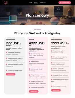 Elastyczne plany cenowe Szablony witryn internetowych