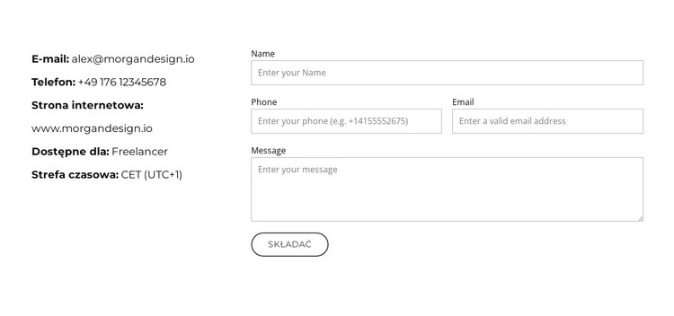Przekształcanie pomysłów w interfejsy Szablon