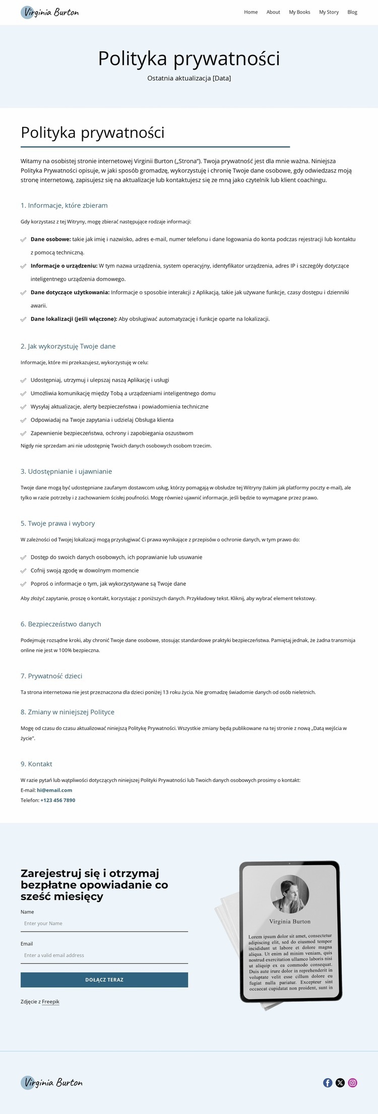 Jak chronię Twoje dane Szablon