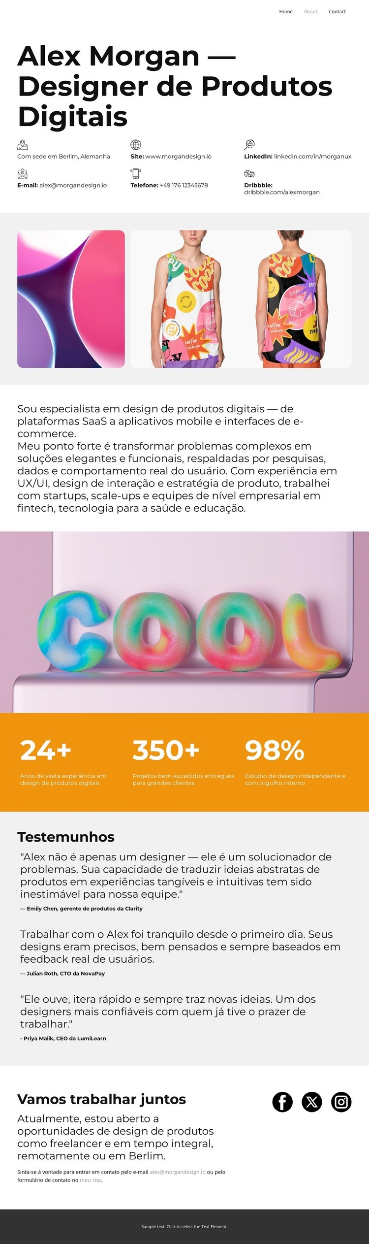 Do conceito ao lançamento Design do site