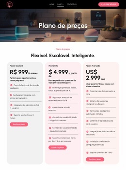 Planos de preços flexíveis Modelos