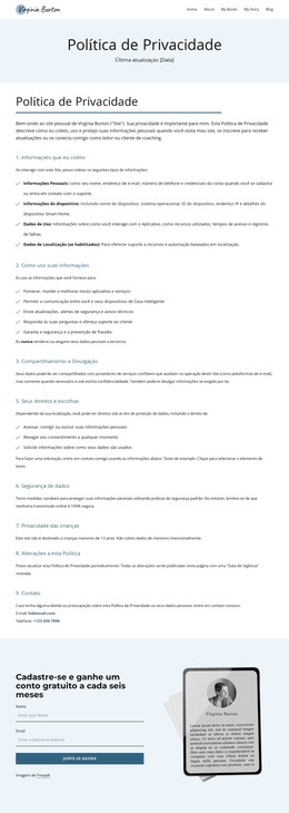 Como Protejo Seus Dados - Código Do Modelo HTML