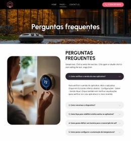 Perguntas frequentes sobre o aplicativo de casa inteligente Landing Pages