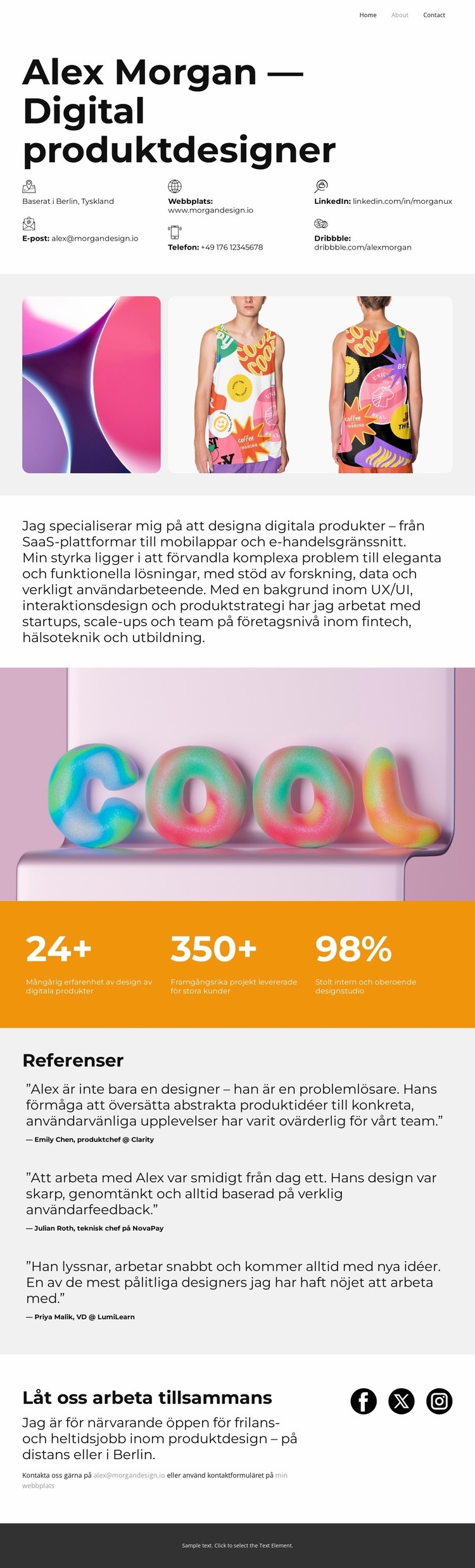 Från koncept till lansering Webbplats mall