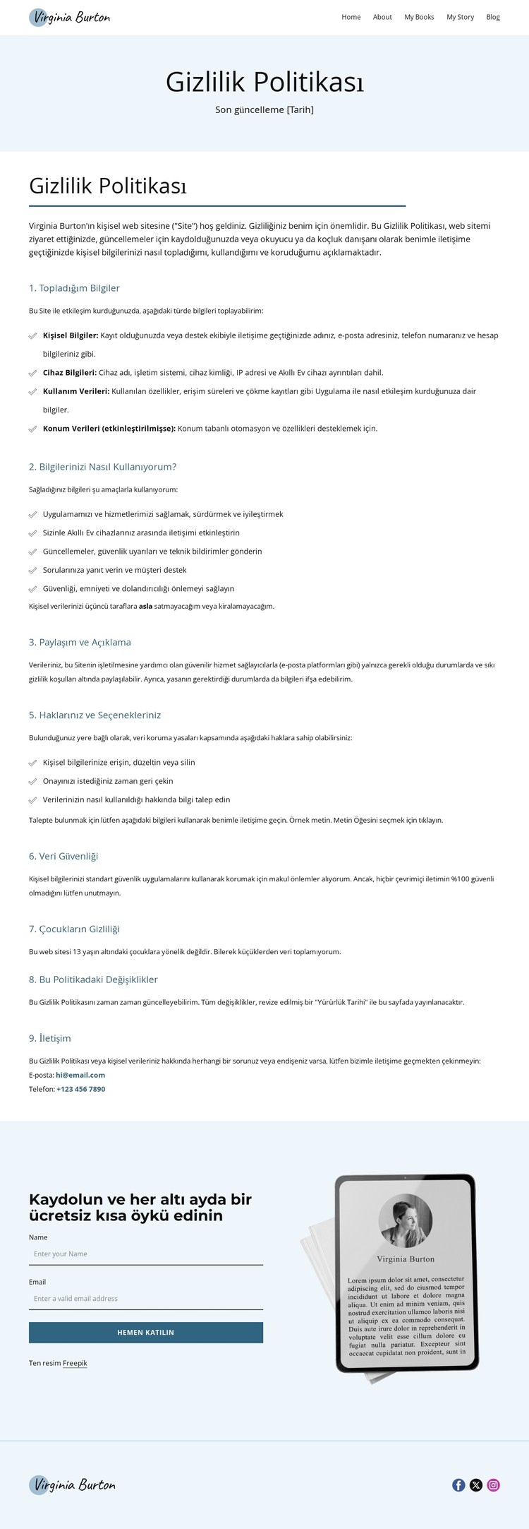 Verilerinizi nasıl koruyorum? CSS Şablonu