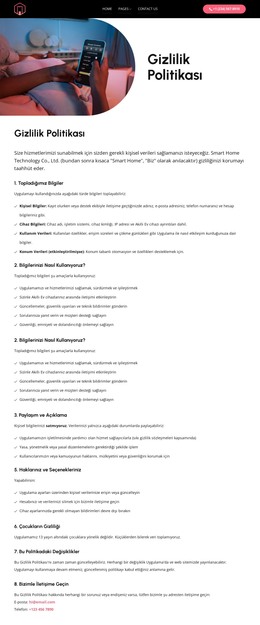 Akıllı yaşam, güvenli veriler HTML Şablonları