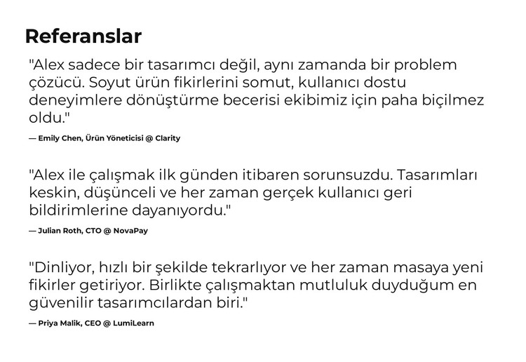 Akıllı Tasarım, Net Sonuçlar HTML Şablonu