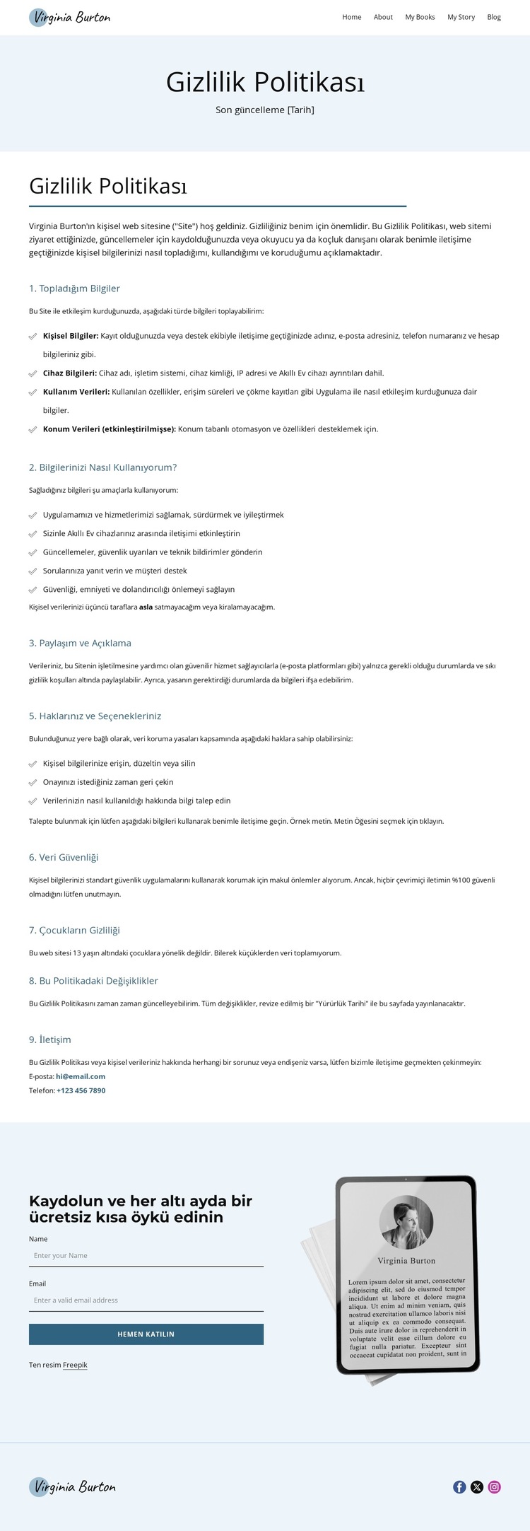 Verilerinizi nasıl koruyorum? Web Sitesi Şablonu