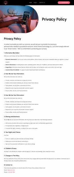 Web Page Design For Smart Living, Safe Data