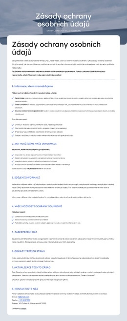 Respektujeme Vaše Soukromí