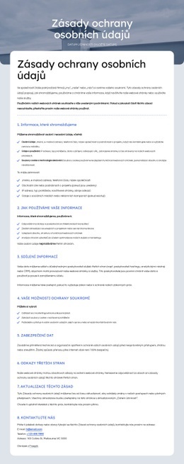 Respektujeme Vaše Soukromí