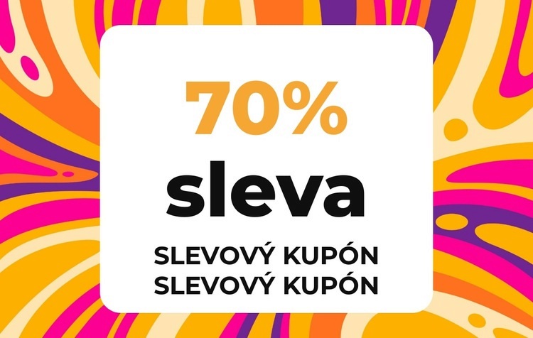 Exkluzivní slevové nabídky Šablona HTML