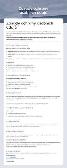 Respektujeme Vaše Soukromí