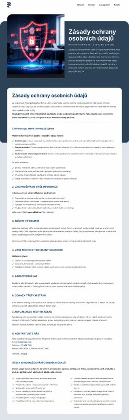 Soukromí Je Pro Naše Klienty Důležité – Nejlepší Šablona Webu
