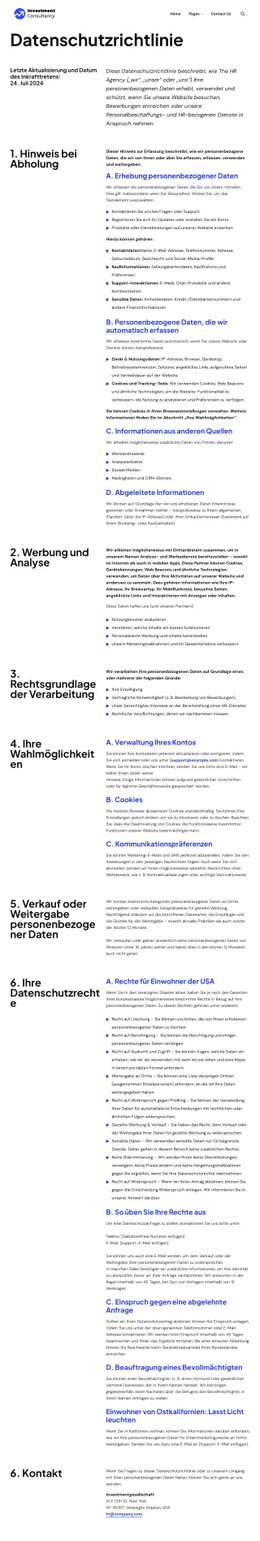 Datenschutzrichtlinie CSS-Vorlagen