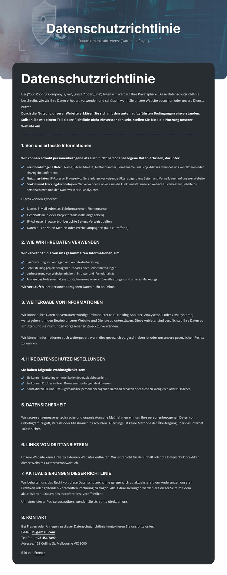 Vertraulichkeit, auf die Sie sich verlassen können Joomla Vorlage